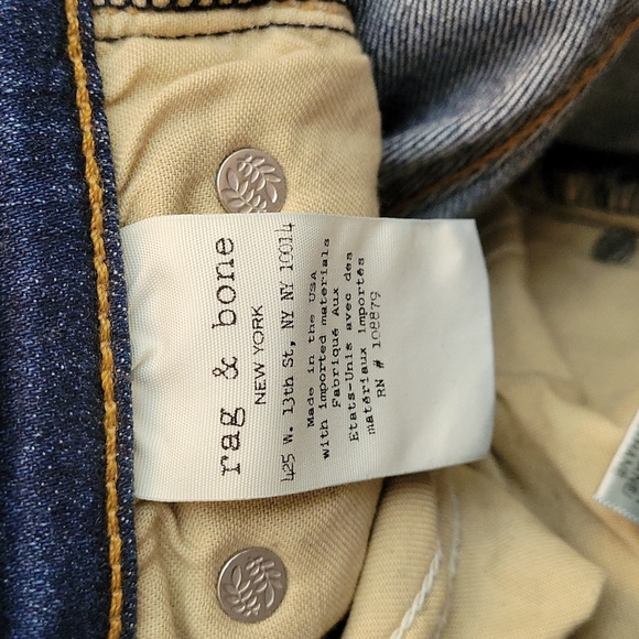 RAG & BONE HIGH RISE SKINNY JEANS BONNIE DISTRESSED - Picture 4 of 16
